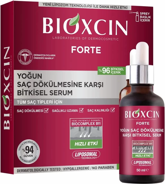 Bioxcin Forte Yoğun Saç Dökülmesine Karşı Bitkisel Serum 3X50 Ml