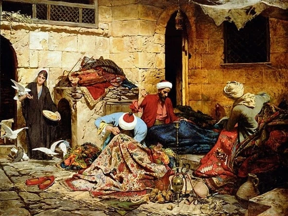 Kahire'de Alışveriş - Kanvas Tablo - Resim 2