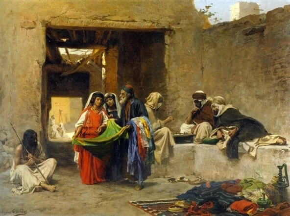 Çarşıda - Kanvas Tablo