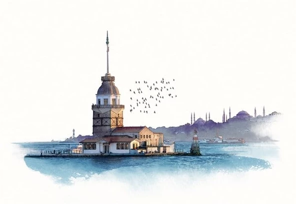 Kız Kulesi - Kanvas Tablo - Resim 2