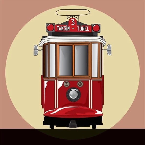 Taksim Tünel Tramvayı - Kanvas Tablo - Resim 2