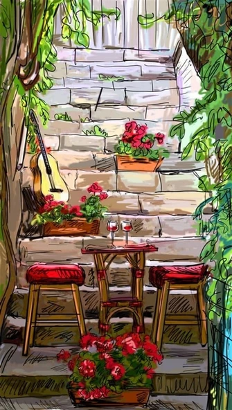 Merdivenler - Kanvas Tablo - Resim 2