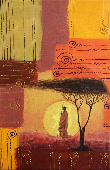 Keşiş - Etnik Kanvas Tablo - Resim 2