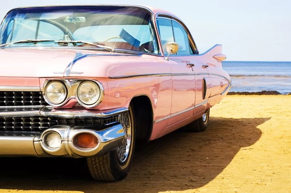 Pink Cadillac - Kanvas Tablo