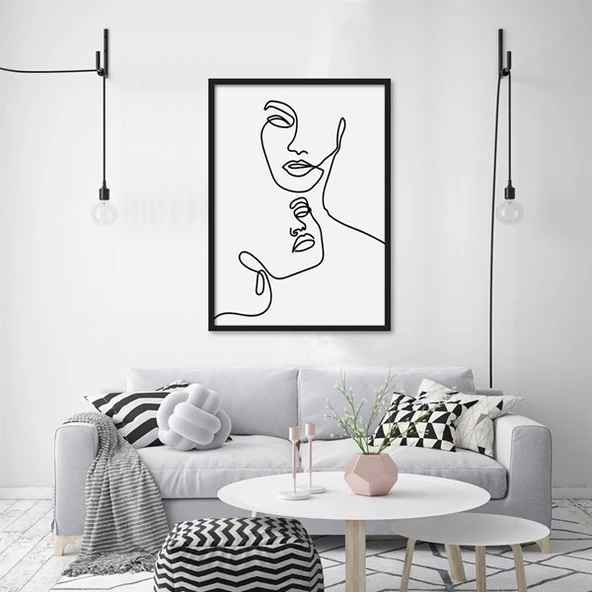 Women's Face Çerçeveli Poster ürün görseli