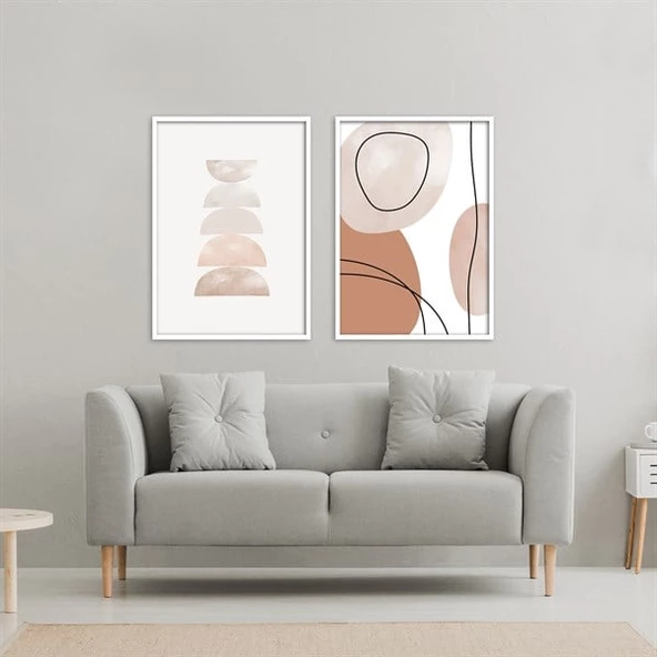 Light Pink Çerçeveli Poster Seti ürün görseli