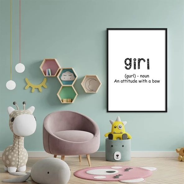Girl Çerçeveli Poster ürün görseli