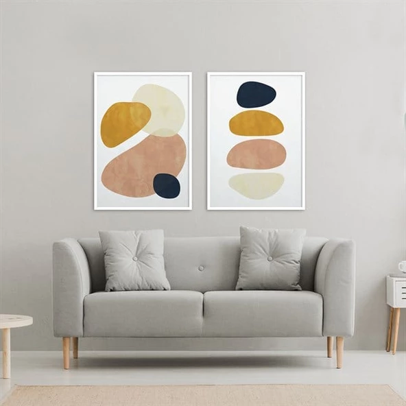 Abstract Colors Çerçeveli Poster Seti ürün görseli