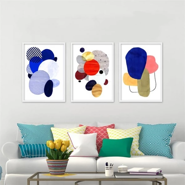 Colored Roundels Çerçeveli Poster Seti - Resim 2