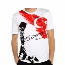 salarticaret beyaz atatürk kocatepe tişört unisex model pamuklu