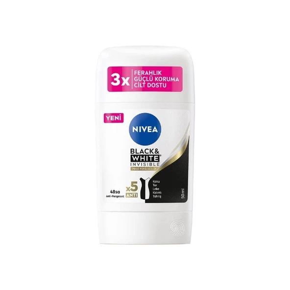 Nivea Stick 50 Ml Kadın - Black & White İpeksi Pürüzsüzlük