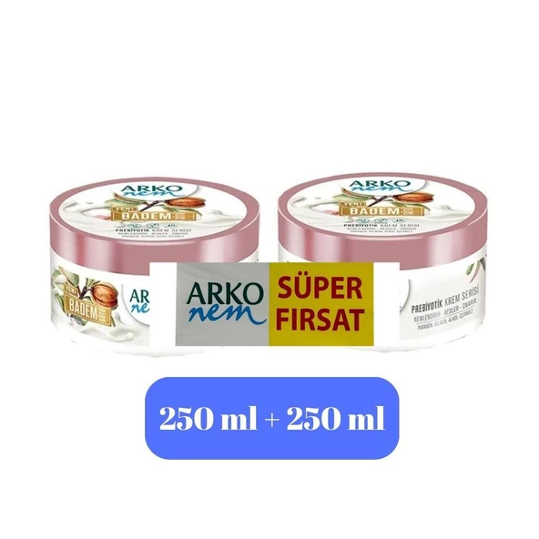 Arko Nem Prebiyotik Krem Serisi Badem Sütü 250 Ml + 250 Ml