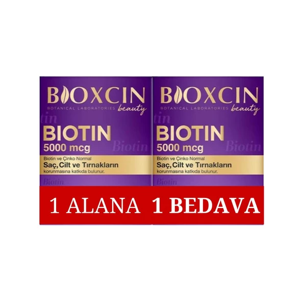 Bioxcin Biotin 5000 Mcg 30 Tablet 1 Alana  Bedava