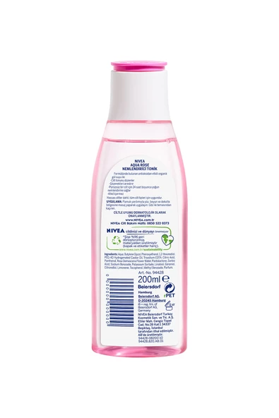 Nivea Aqua Rose Organik Gül Suyu İçeren Nemlendirici Tonik 200 ml - 3