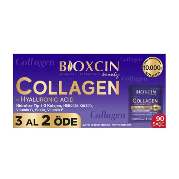 Bioxcin Collagen Hyaluronic Acid Hidrolize Tip 1-3 Kolajen 90 Saşe