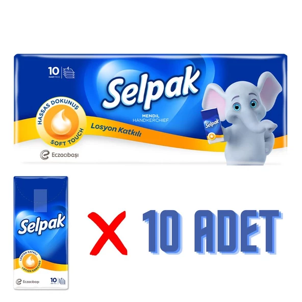 Selpak Mendil 10 Lu Paket - Losyonlu