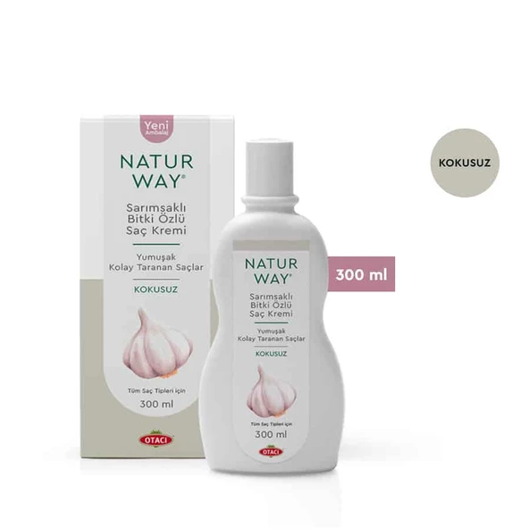 Naturway Sarımsaklı Bitki Özlü Kokusuz Saç Kremi 300 ml