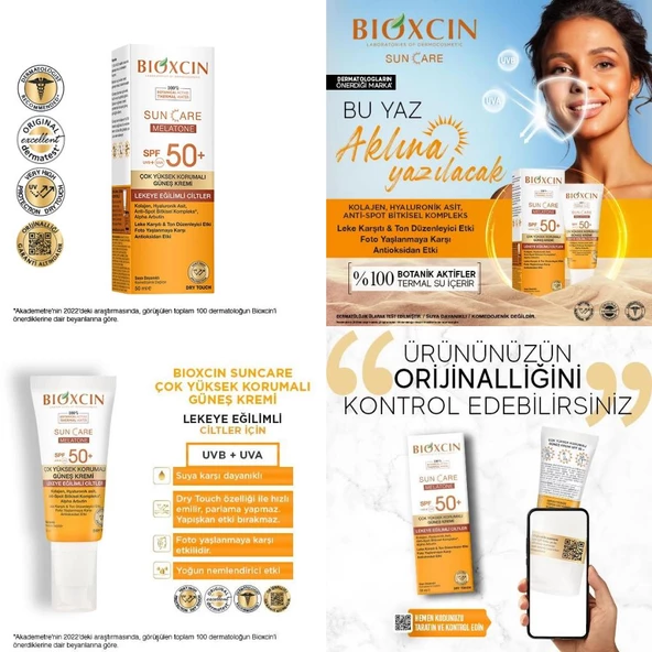 Bioxcin Sun Care Spf 50+ Leke Eğilimli Ciltler İçin Güneş Kremi 50 Ml