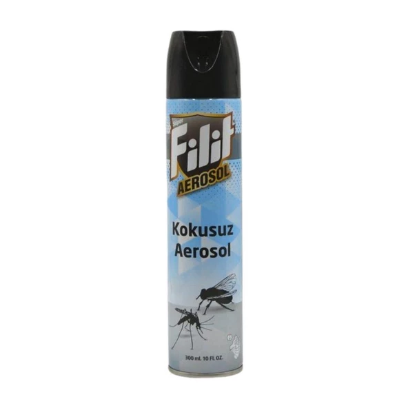 Filit Karasinek ve Sivrisineklere Karşı Etkili Kokusuz Sineksavar Aerosol 300 Ml