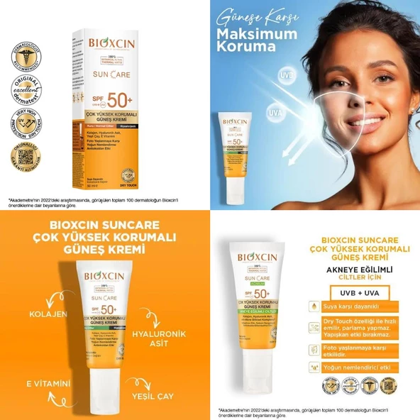 Bioxcin Sun Care Spf 50+ Kuru / Normal Ciltler İçin Güneş Kremi 50 Ml