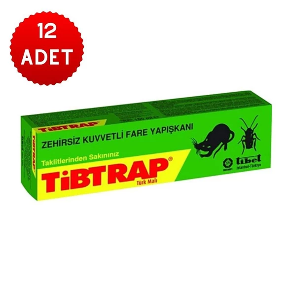 Tibtrap Zehirsiz Kuvvetli Fare Yapışkanı 125 Ml x 12 Adet