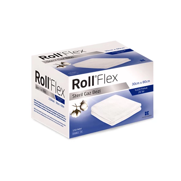 ROLL FLEX STERİL HİDROFİL GAZLI BEZ ( 30 x 80 cm ) - 150 Adet