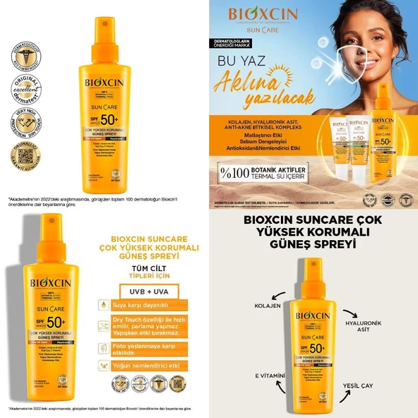Bioxcin Sun Care Tüm Cilt Tipleri İçin Güneş Spreyi 200 Ml Spf 50+ - 1
