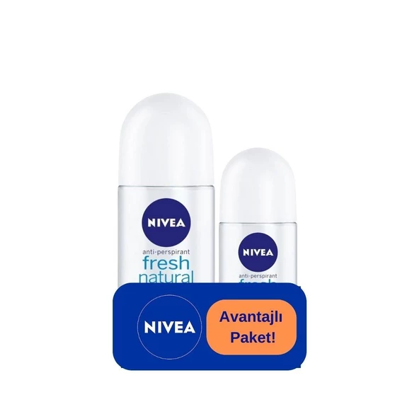 Nivea Kadın Roll-On Fresh Natural 50 ml + Roll-On 25 ml