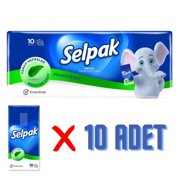 Selpak Mendil 10 Lu Paket - Mentollü