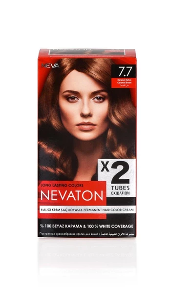 Nevaton 2 Li  Saç Boyası  7.7 Karamel Kahve - 1