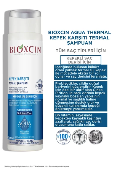 Bioxcin Kepek Karşıtı Termal Şampuan 300 Ml - Resim 2