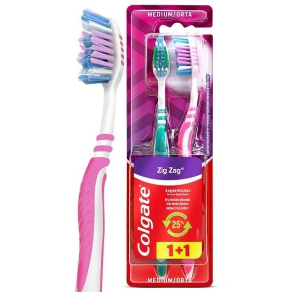 Colgate Diş Fırçası Zig Zag 1+1 ( Orta )