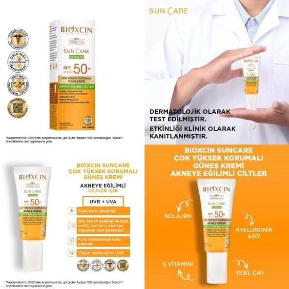 Bioxcin Sun Care Spf 50+ Akneye Eğilimli Ciltler İçin Güneş Kremi 50 Ml