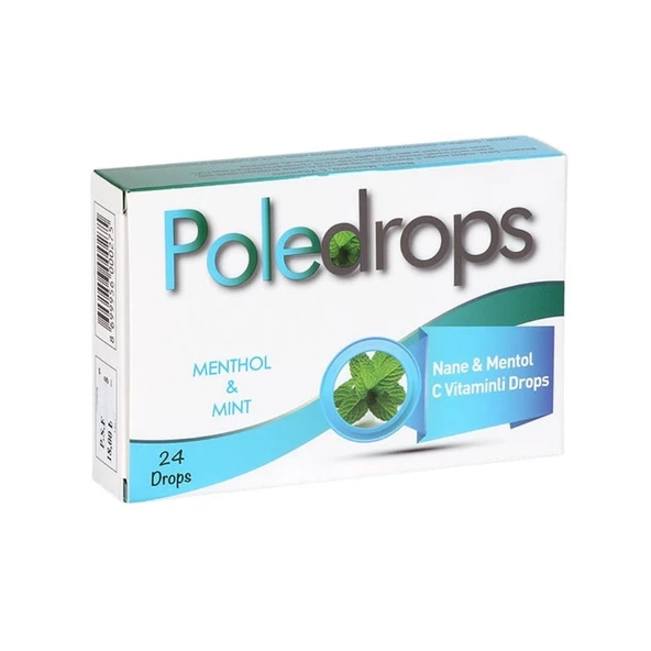 Poledrops Pastil Nane & Mentol C Vitaminli 24 Lü