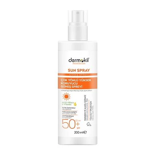 Dermokil Sun Spray Çok Yönlü Yüksek Koruyucu Güneş Spreyi  Spf 50+ 200 Ml