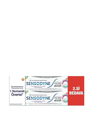 Sensodyne Çok Yönlü Koruma + Üstün Temizleme Etkisi Diş Macunu 2 x 50 ml 2. si Bedava