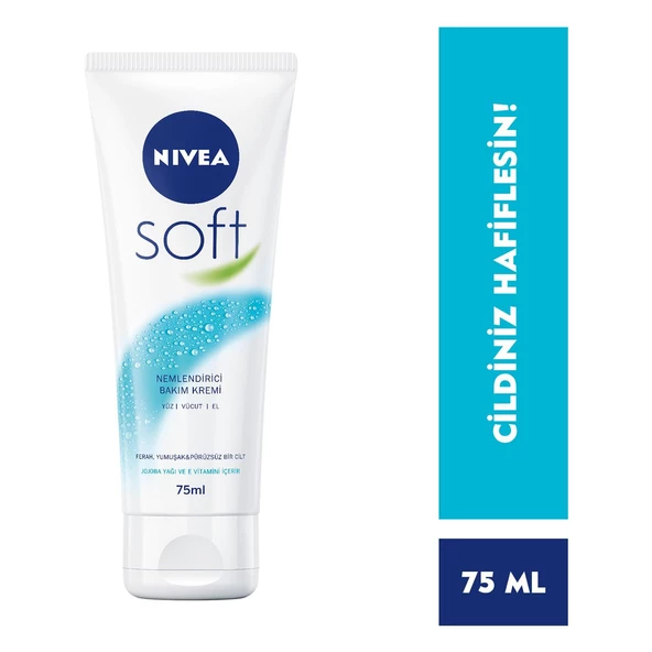 Nivea Soft Nemlendirici Bakım Kremi 75 Ml (Yüz - Vücut - El )