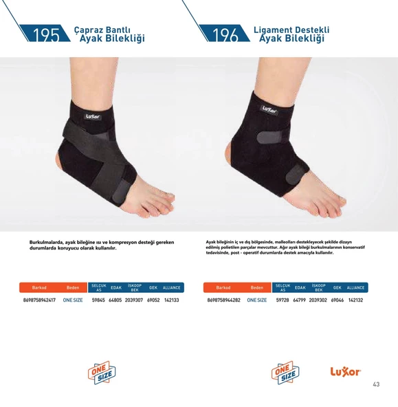 Luxor Ligament Destekli Ayak Bilekliği (196/) - 2