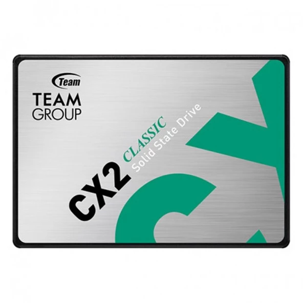 Team 256GB CX2 520-430MB-s 2.5" SATA3 SSD Disk (T253X6256G0C101) ürün görseli 1