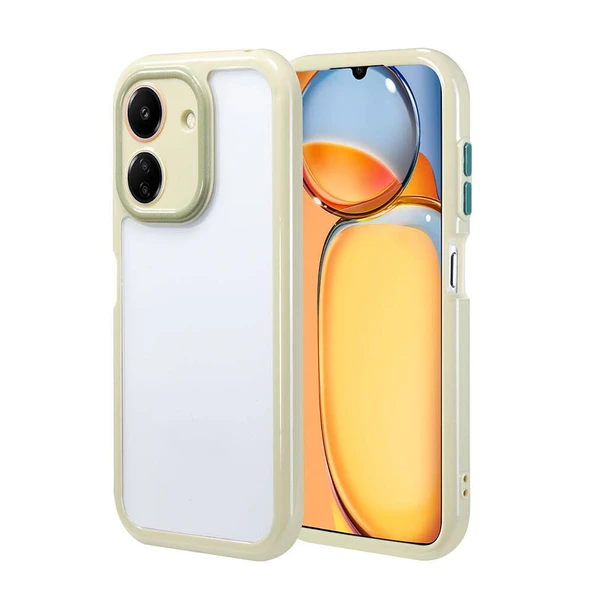 Gpack Xiaomi Poco C65 Kılıf Kenar ve Çerçeve Renkli Kamera Korumalı Vitamin Kapak - 2