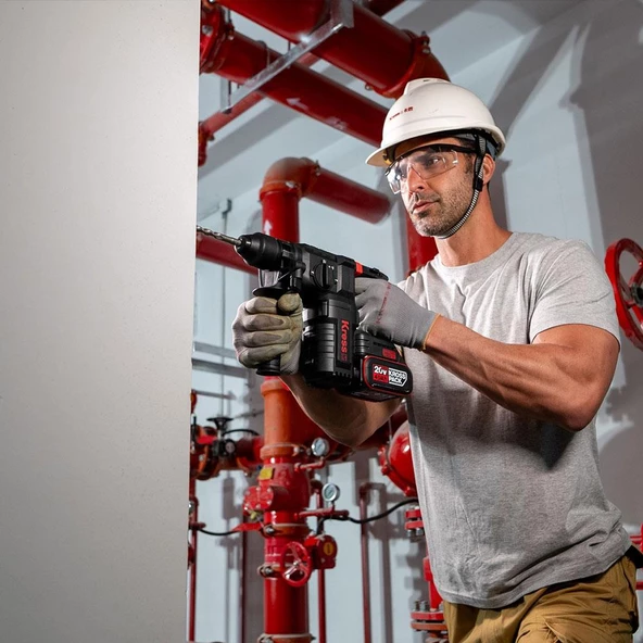 Kress Kuc60.91 20Volt 2.0J Kömürsüz Profesyonel Sds-Plus Pnömatik Kırıcı/Delici (Akü Dahil Değildir) - 5