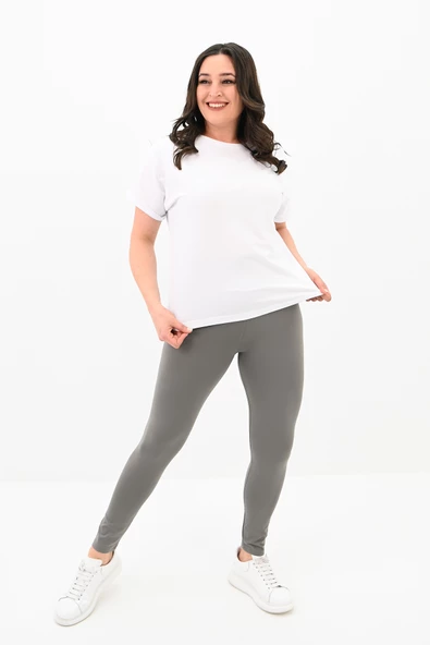 Kadın Büyük Beden Yüksek Bel Tayt 6271-24 - 6