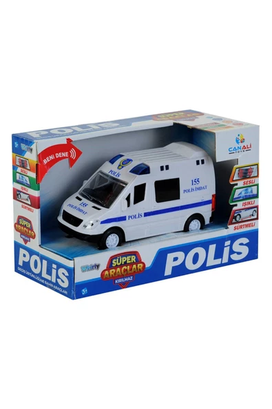 Işıklı Sesli Pilli Sürtmeli Polis Ekip Arabası - Mavi Su Dünyası - 3