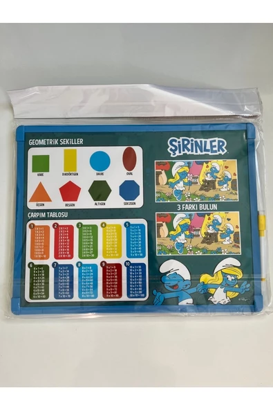 Şirinler Görünümlü Çocuk Yazı Tahtası - 2