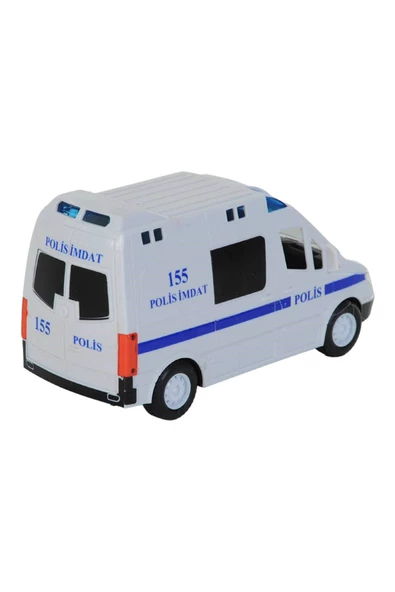 Işıklı Sesli Pilli Sürtmeli Polis Ekip Arabası - Mavi Su Dünyası - 2