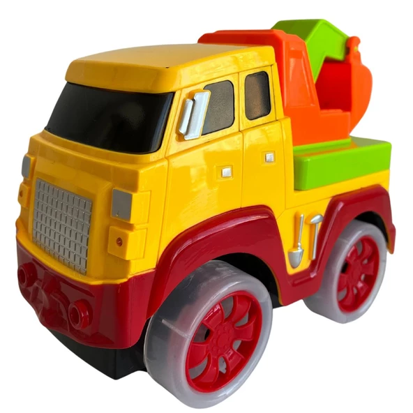 Pille Çalışan Sesli ve Müzikli Kepçeli Kamyon - Mavi Su Dünyası - 3