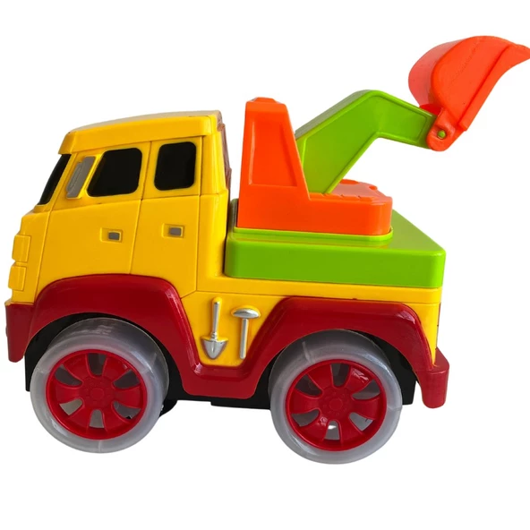 Pille Çalışan Sesli ve Müzikli Kepçeli Kamyon - Mavi Su Dünyası - 2