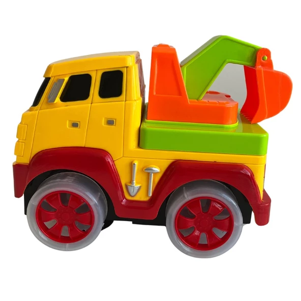 Pille Çalışan Sesli ve Müzikli Kepçeli Kamyon - Mavi Su Dünyası - 5