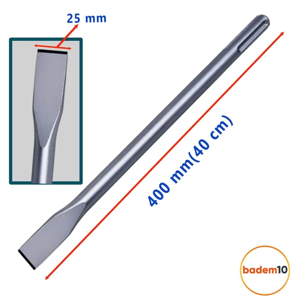 Master Sds Max Geniş Ağızlı Keski 18 mm x 400 mm x 25 mm - 2