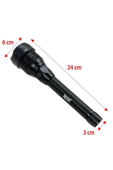 Rox 0214 Şarjlı Led El Feneri 6000 Lümen - 6